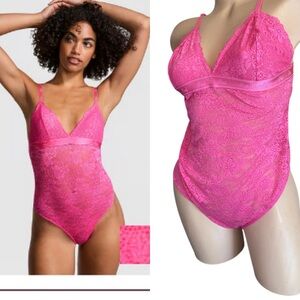 Victoria's Secret PINK Collection Wink Lace Triangle Unlined Bodysuit X-Large